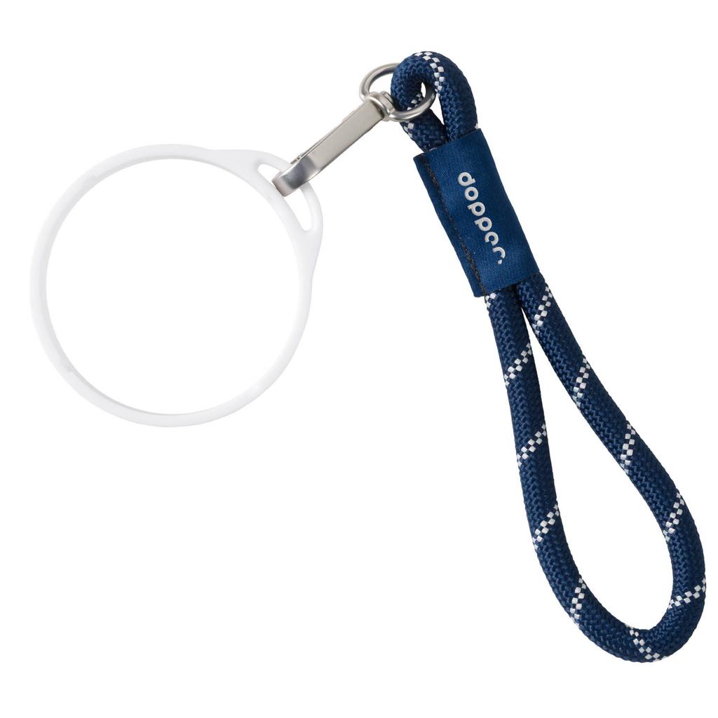 Dopper Wrist Cord - White Mug Ring - Midnight Silver