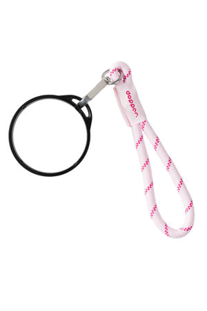 Wrist Cord - Black Mug Ring - Cherry Pink 