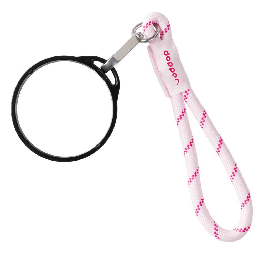 Dopper Wrist Cord - Black Mug Ring - Cherry Pink
