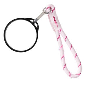 Wrist Cord - Black Mug Ring - Cherry Pink