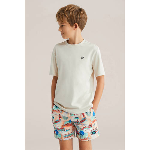WE Fashion zwemshort ecru/multi