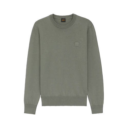 BOSS pullover fijn gebreid grijsgroen afbeelding