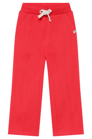 wide leg casual broek rood