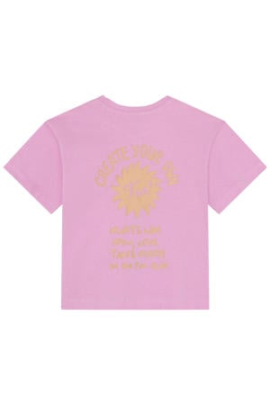 T-shirt met backprint roze