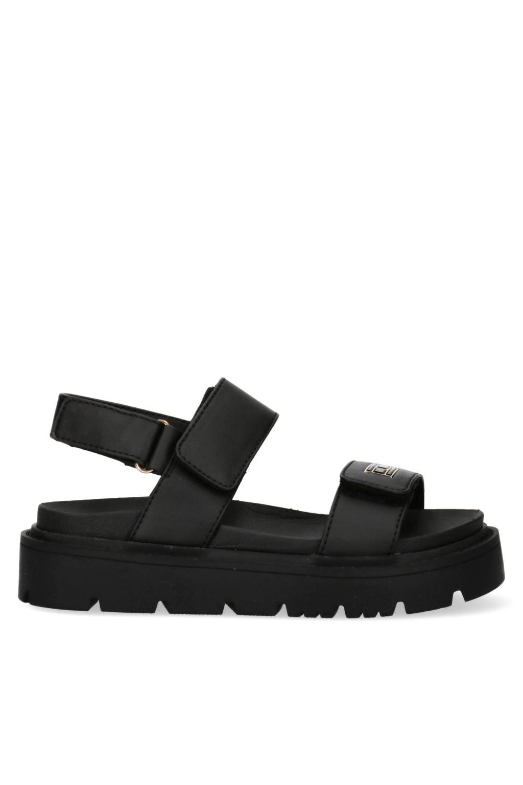 Zwarte meisjes Tommy Hilfiger sandalen van 55% polyester/ 45% polyurethaan met klittenband
