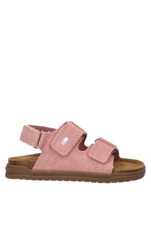 leren sandalen roze
