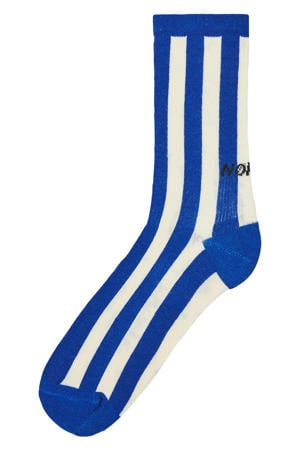 gestreepte sokken Antonella blauw/ecru