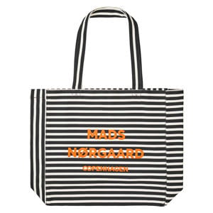gestreepte shopper Boutiqno Athene zwart/ecru
