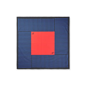 gestreepte sjaal blauw/rood