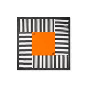 gestreepte sjaal ecru/oranje