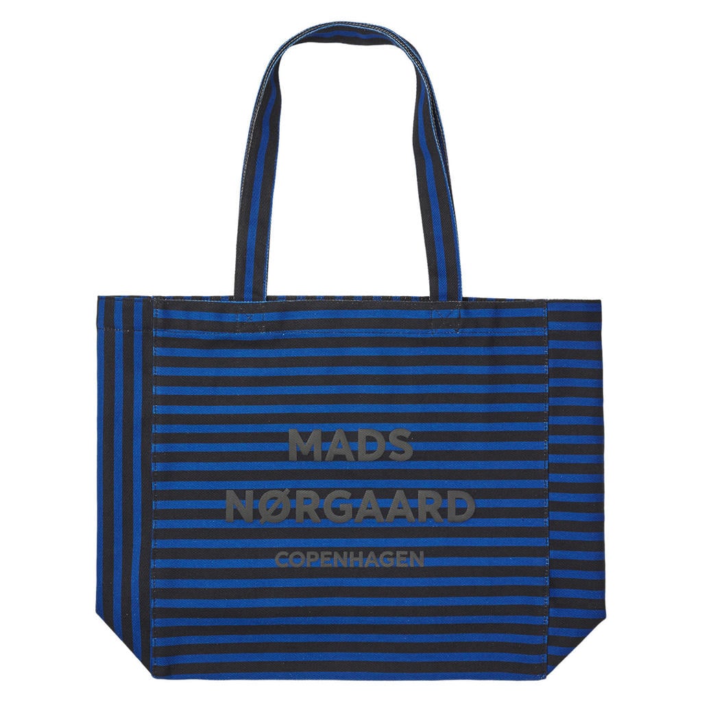 MADS NØRGAARD - COPENHAGEN gestreepte shopper Boutiqno Athene blauw/zwart