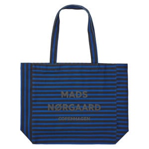 gestreepte shopper Boutiqno Athene blauw/zwart