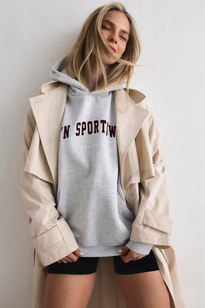 sporthoodie lichtgrijs