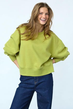 sweater limegroen