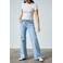 SisterS Point low waist wide leg jeans light blue denim