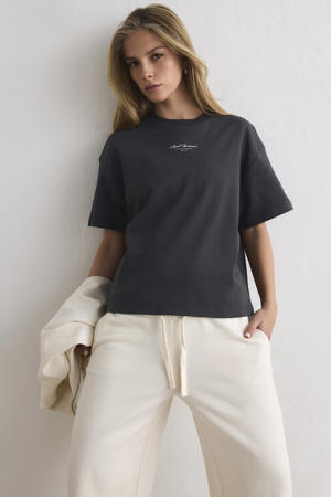 sportshirt Boxy antraciet