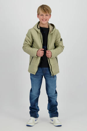 gewatteerde jas beige