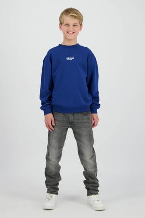 sweater met backprint blauw