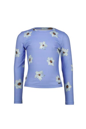gebloemde longsleeve lila