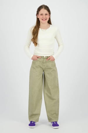 high waist wide leg jeans wide leg jeans groen