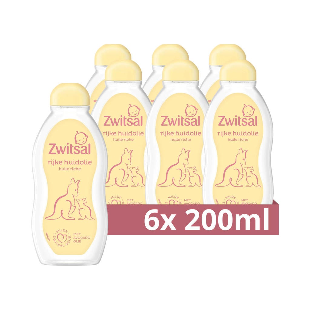 Zwitsal rijke huidolie - 6 x 200 ml