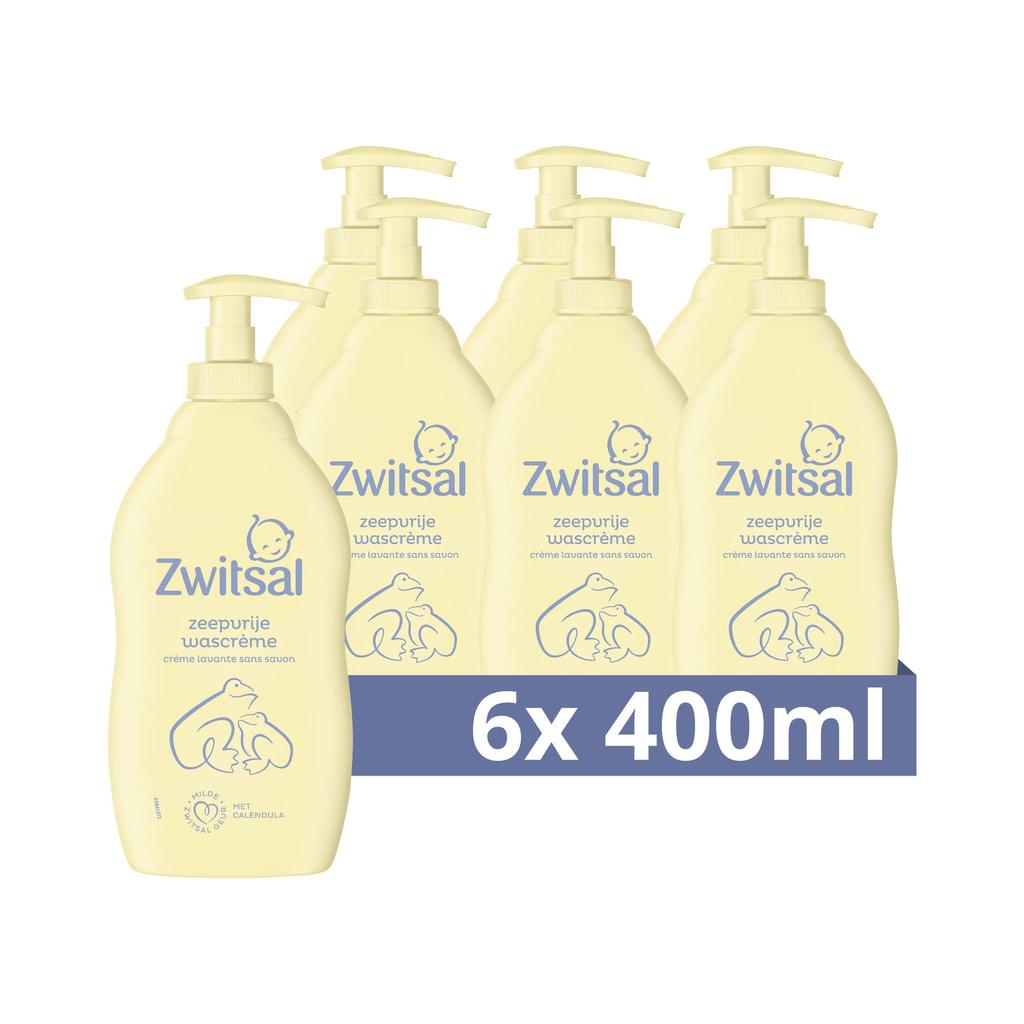 Zwitsal zeepvrije wascrème - 6 x 400 ml