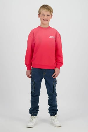 sweater met backprint rood