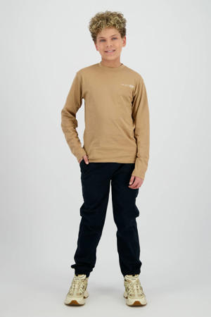 longsleeve met backprint lichtbruin
