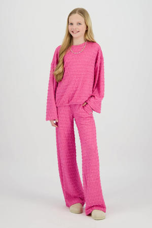 wide leg casual broek roze