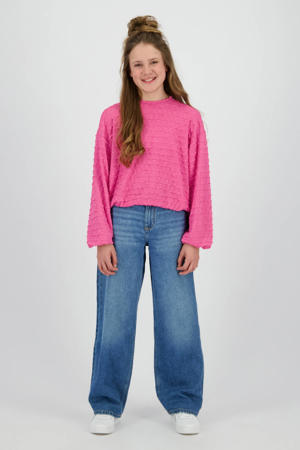 high waist barrel jeans medium blue denim