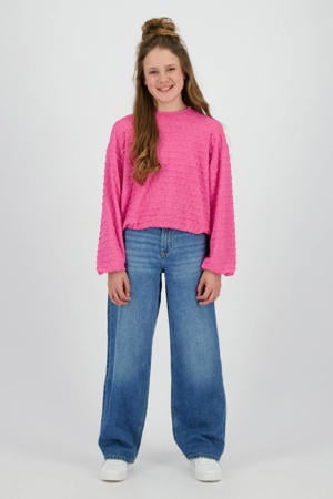 high waist barrel jeans medium blue denim
