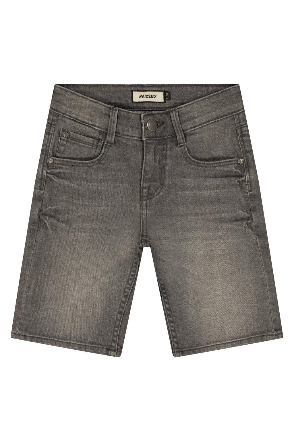 Grey denim jongens Raizzed short van denim met regular waist, rits- en knoopsluiting en effen