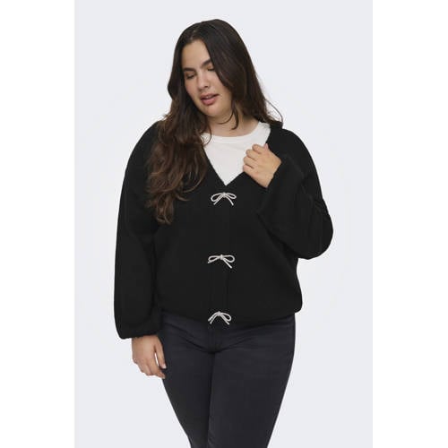 ONLY CARMAKOMA vest zwart gebreid afbeelding