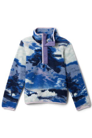fleece sweater Helvetia II donkerblauw print