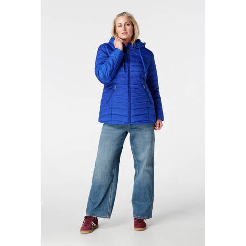 MS Mode gewatteerde jas blauw afbeelding