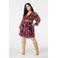 MS Mode A-lijn jurk met paisley print donkerrood