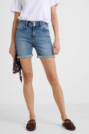 denim regular waist short
