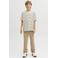 JACK & JONES JUNIOR gestreepte T-shirt ecru