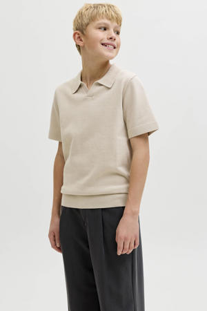 polo beige fijn gebreid