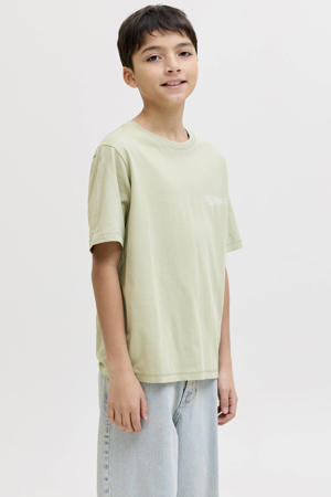 T-shirt met backprint lichtgroen
