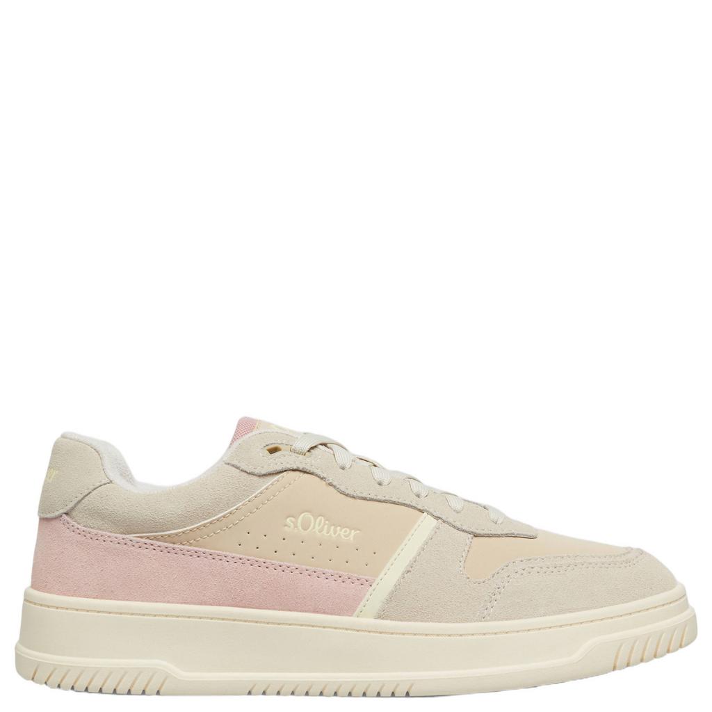 Lichtroze dames s.Oliver Women Shoes leren sneakers van 67% leer / 33% polyurethaan