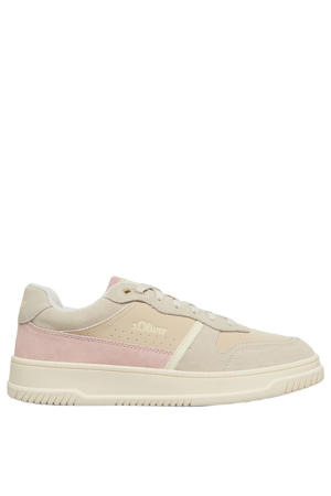 leren sneakers lichtroze