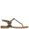 s.Oliver Women Shoes leren sandalen met panterprint beige/zwart