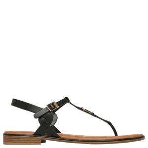 leren sandalen zwart