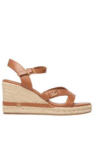 leren espadrilles cognac