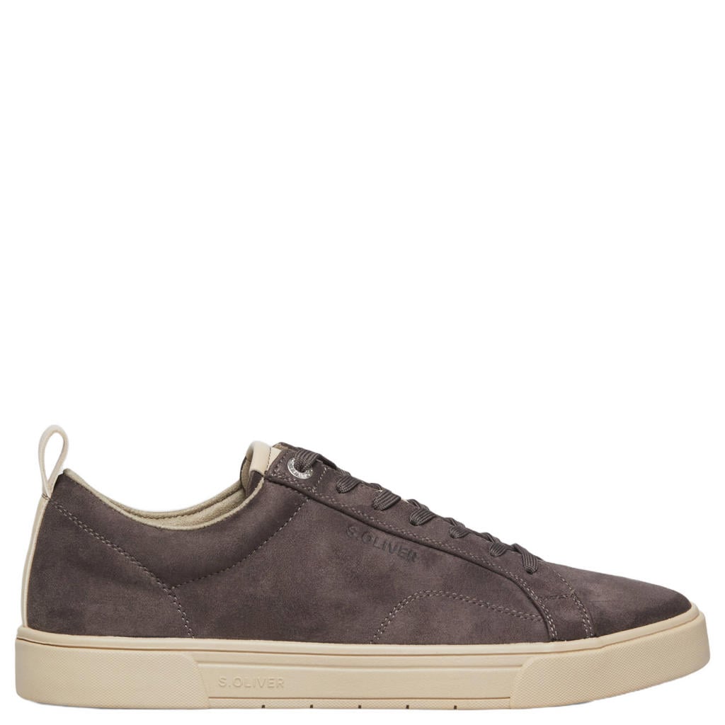 Antraciete heren s.Oliver Men Shoes sneakers van 90% polyester/10% polyurethaan