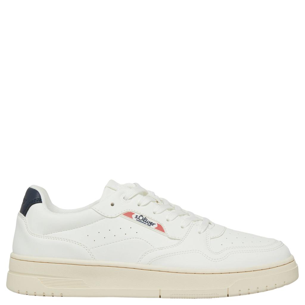 Witte heren s.Oliver Men Shoes leren sneakers van 100% polyurethaan