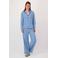 Zusss straight regular waist casual broek light blue denim