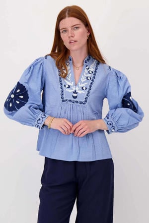 blousetop blauw