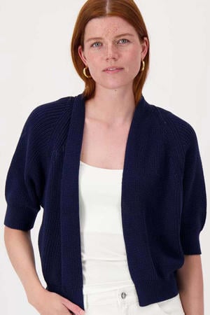 gebreid vest marineblauw